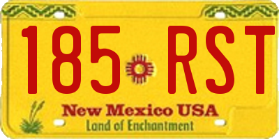 NM license plate 185RST