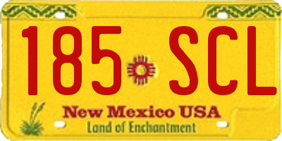 NM license plate 185SCL