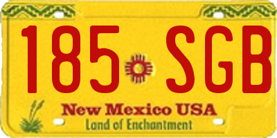 NM license plate 185SGB