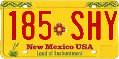 NM license plate 185SHY