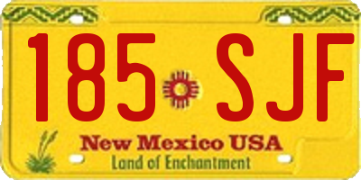 NM license plate 185SJF