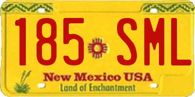 NM license plate 185SML