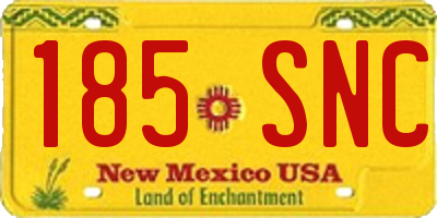 NM license plate 185SNC