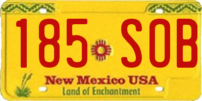 NM license plate 185SOB