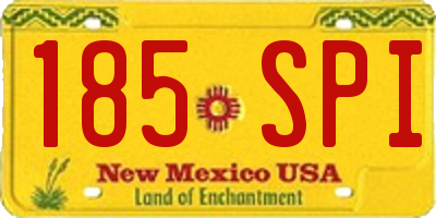 NM license plate 185SPI