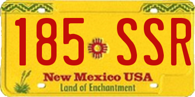 NM license plate 185SSR