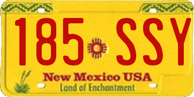 NM license plate 185SSY