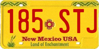 NM license plate 185STJ
