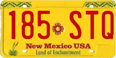 NM license plate 185STQ