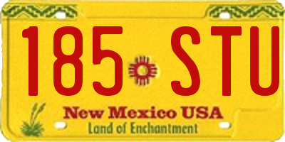 NM license plate 185STU