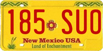 NM license plate 185SUO