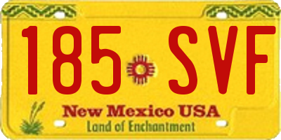 NM license plate 185SVF
