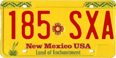 NM license plate 185SXA