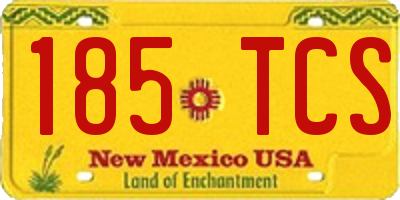 NM license plate 185TCS