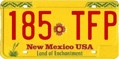 NM license plate 185TFP