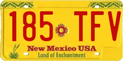 NM license plate 185TFV