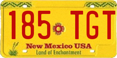 NM license plate 185TGT