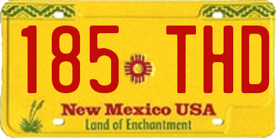 NM license plate 185THD