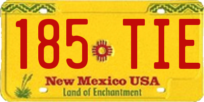 NM license plate 185TIE