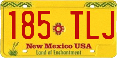 NM license plate 185TLJ