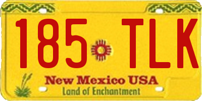 NM license plate 185TLK