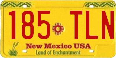 NM license plate 185TLN