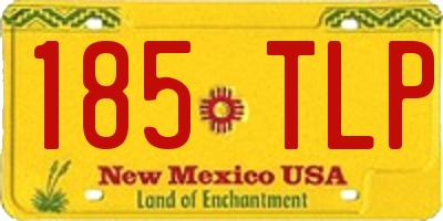 NM license plate 185TLP