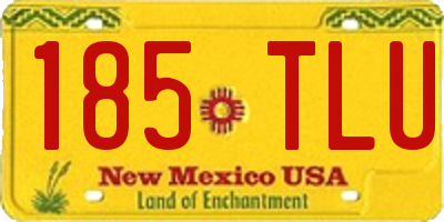 NM license plate 185TLU