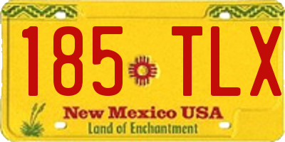 NM license plate 185TLX