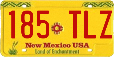 NM license plate 185TLZ