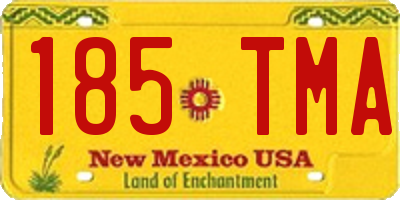 NM license plate 185TMA