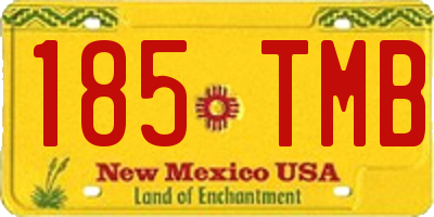 NM license plate 185TMB