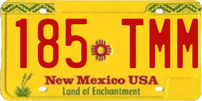 NM license plate 185TMM
