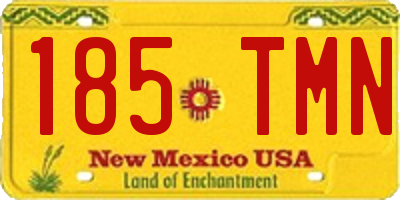 NM license plate 185TMN