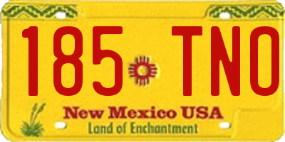 NM license plate 185TNO