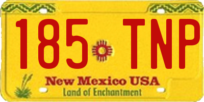 NM license plate 185TNP