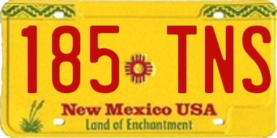 NM license plate 185TNS