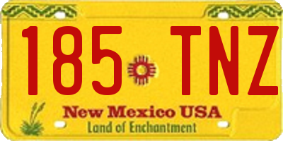 NM license plate 185TNZ