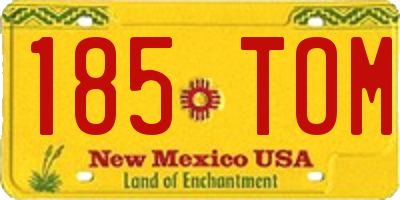 NM license plate 185TOM