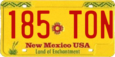 NM license plate 185TON