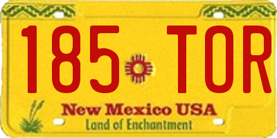 NM license plate 185TOR