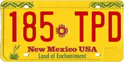 NM license plate 185TPD