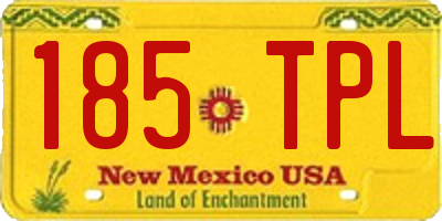 NM license plate 185TPL