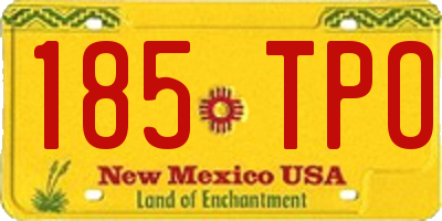 NM license plate 185TPO