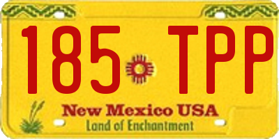 NM license plate 185TPP