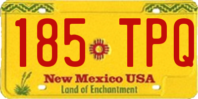NM license plate 185TPQ