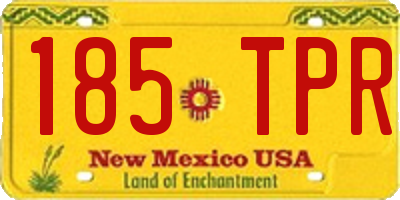 NM license plate 185TPR