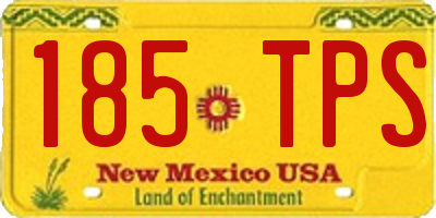 NM license plate 185TPS