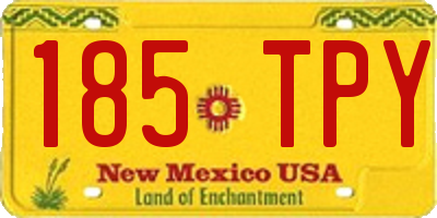 NM license plate 185TPY