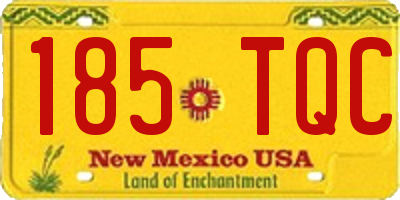 NM license plate 185TQC